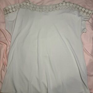 Cato Cream Top with Textured Circle Design